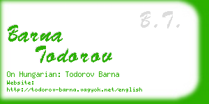 barna todorov business card